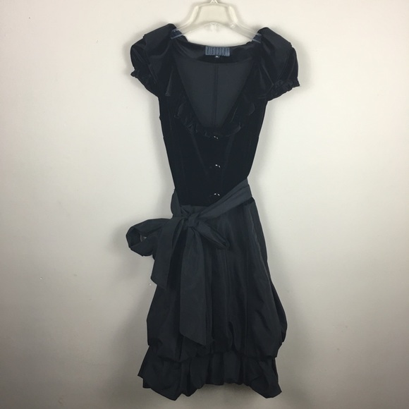 Bigoschi black bubble hem midi dress - Picture 2 of 8